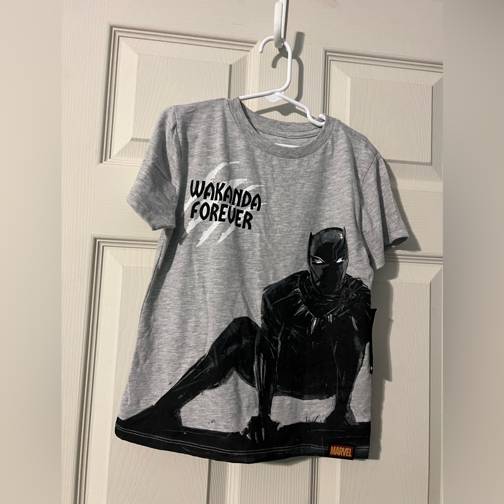 NWT Wakanda Forever short sleeve boy shirt size 5T